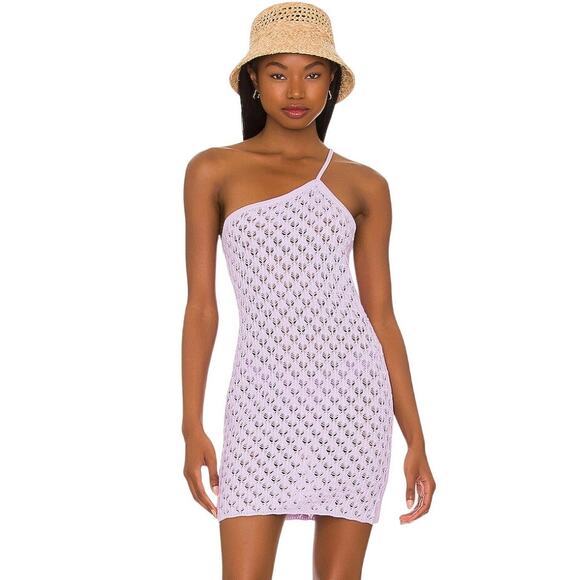 For Love & Lemons Charlotte Mini Dress Purple - Picture 1 of 6